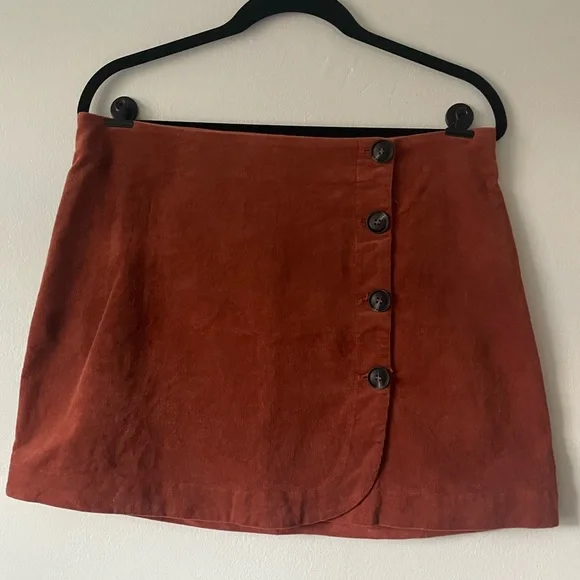 EUC Grade & Gather Corduroy Skirt | Burnt Orange | Large - Picture 1 of 4